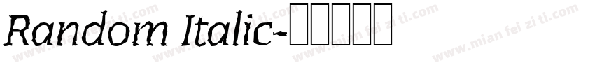 Random Italic字体转换